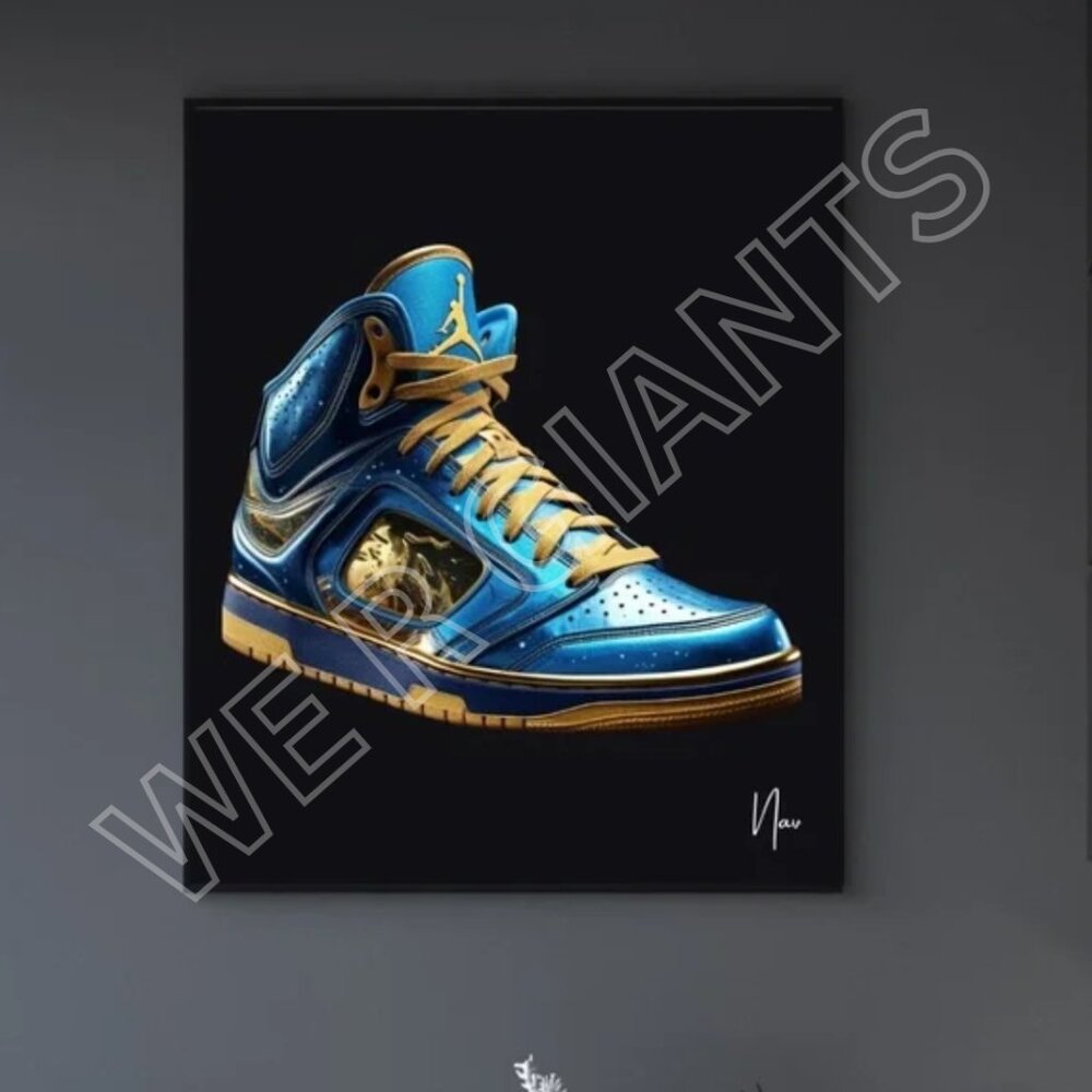 Nike Air Jordan  High Top Sneakers Art Print Great Gift for Nike Fans 11x14